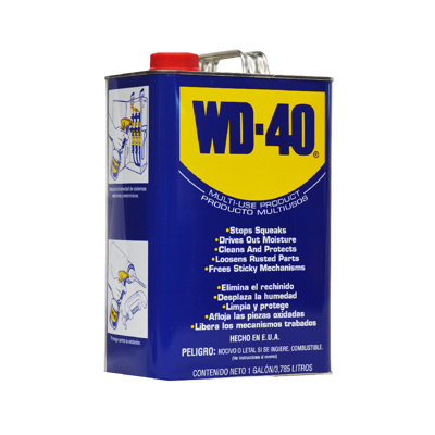 WD-40® Multiusos 1 Galón - Desplaza la Humedad, Afloja Piezas, Lubrica y Más