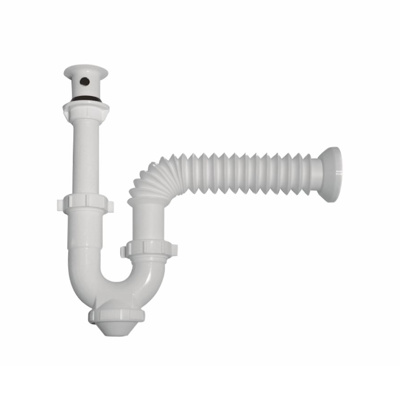 Sifón SIFON020 flexible y con válvula para lavabo